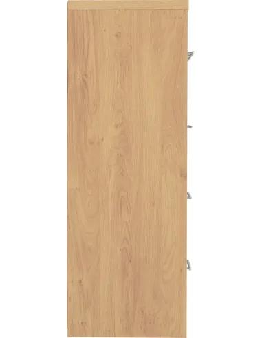 Seville 3+2 Drawer Chest - Grey Gloss/Light Oak Effect Veneer