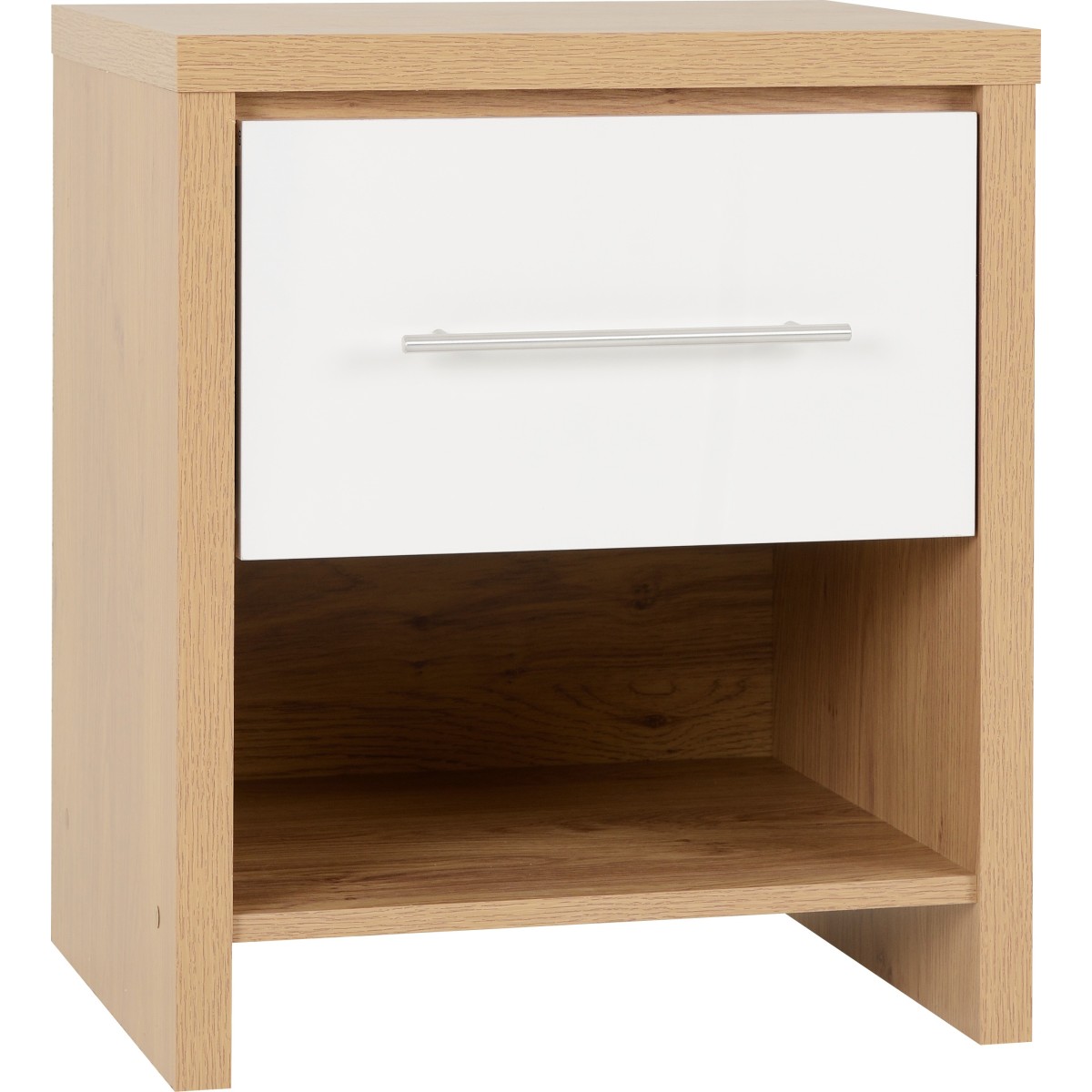 Seville Bedroom Set - White Gloss/Light Oak...