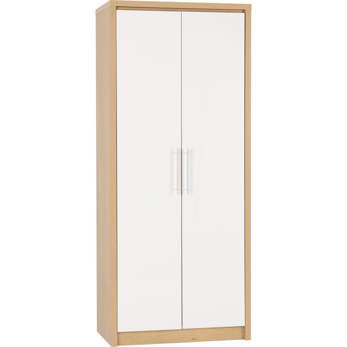 Seville Bedroom Set - White Gloss/Light Oak...