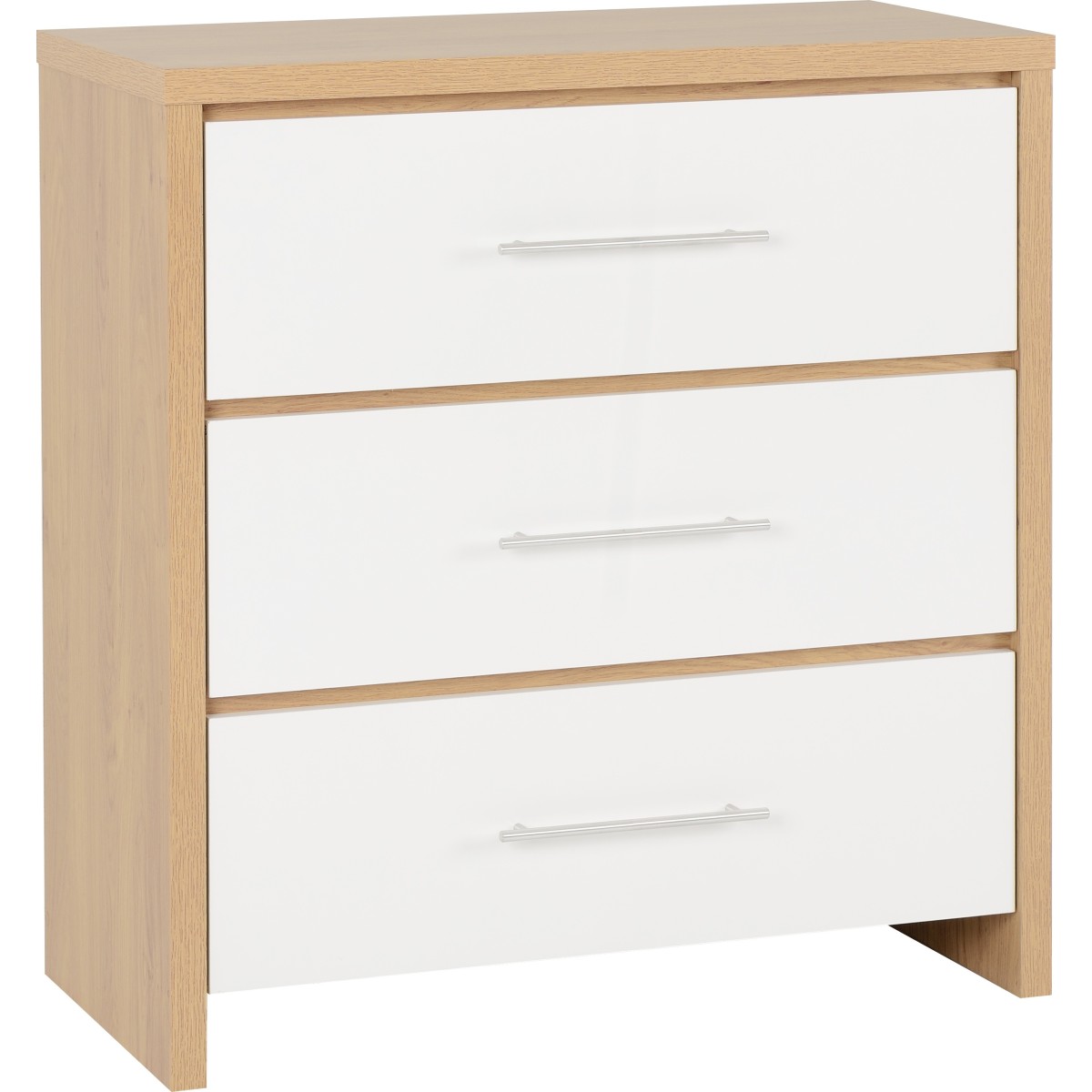 Seville Bedroom Set - White Gloss/Light Oak...