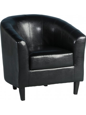 Tempo Tub Armchair - Black PU