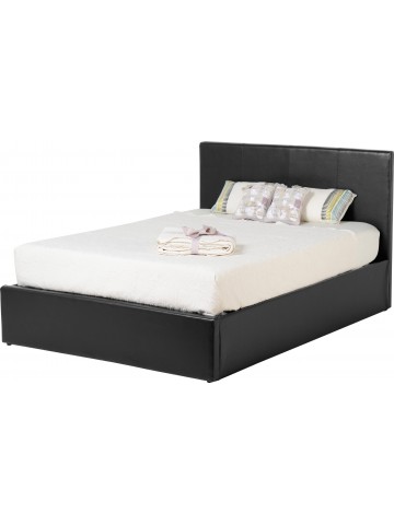 Waverley 4FT Storage Bedframe - Black PU