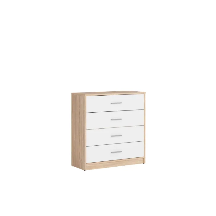 Devon 4 Drawer Chest - Sonoma Oak/White