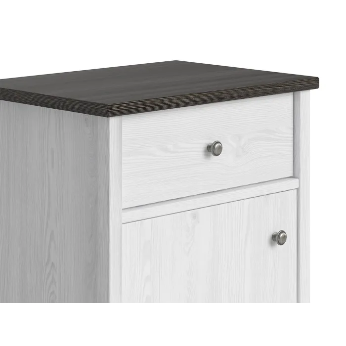 Hampshire 1 Door 1 Drawer Bedside - Larico Pine