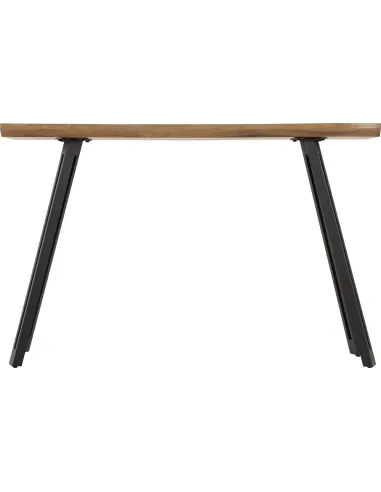 Quebec Wave Edge Console Table - Medium Oak Effect