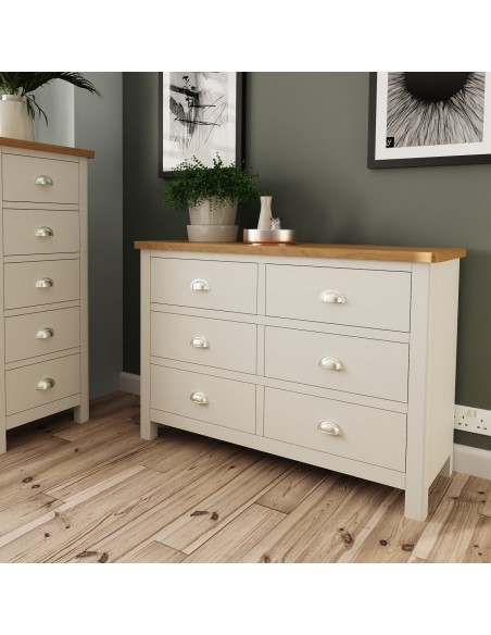 Fontana 6 Drawer Chest - Truffle