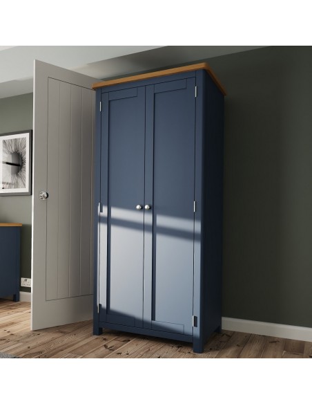 Juniper 2 Door Full Hanging Wardrobe - Blue