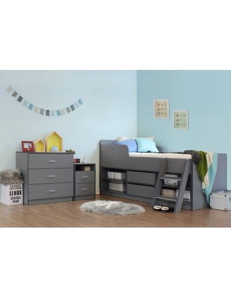 Felix Low Sleeper Bedframe - Grey