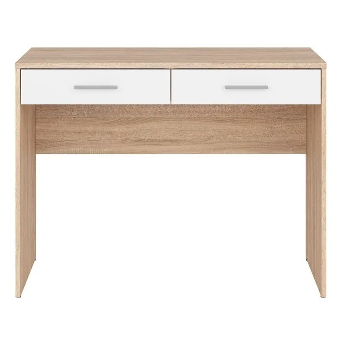 Devon 2 Drawer Desk - Sonoma Oak/White
