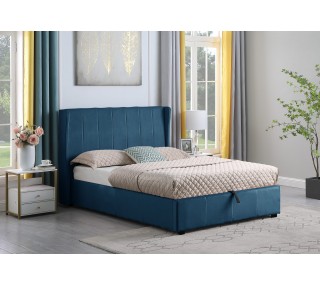 Amelia 5FT Plus Storage Bedframe - Blue Velvet Fabric | furniture shop carlow, furniture carlow, furniture naas, furniture wexford, furniture ireland, furniture stores dublin