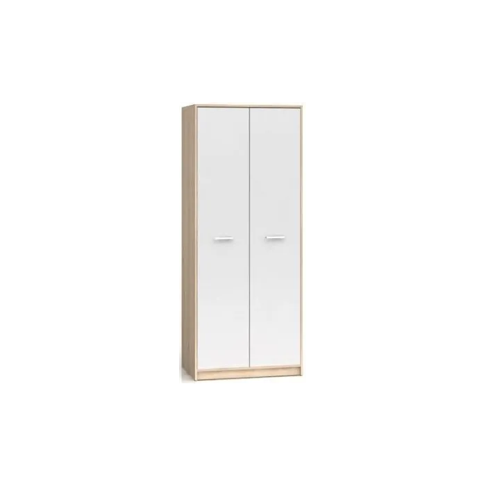 Devon 2 Door Combined Wardrobe - Sonoma Oak/White