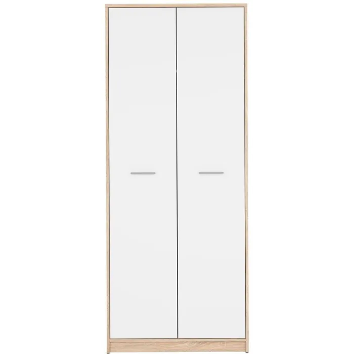 Devon 2 Door Combined Wardrobe - Sonoma Oak/White