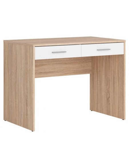 Devon 2 Drawer Desk - Sonoma Oak/White