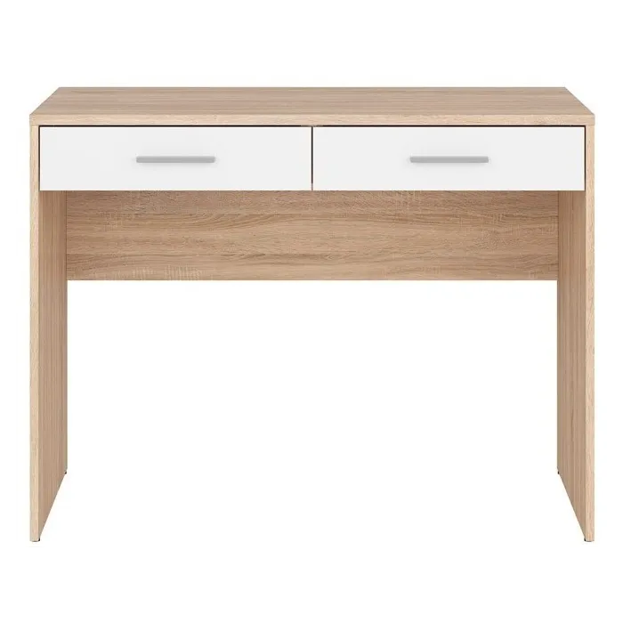 Devon 2 Drawer Desk - Sonoma Oak/White