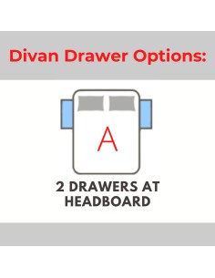 Divan Drawer Option A - 2 Drawers at Headboard