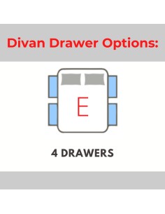 Divan Drawer Option E - 4 Drawers