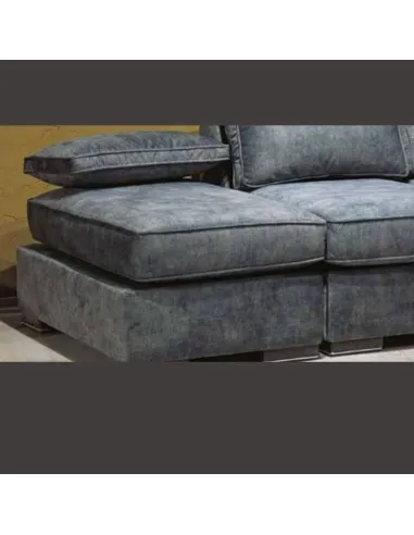 Dorothy Chaise with Pouffe - Dark Grey